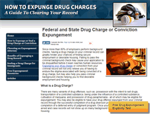 Tablet Screenshot of expungedrugcharge.com